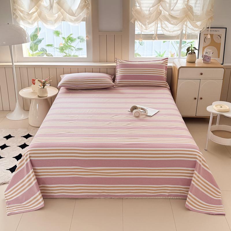 Cotton Thickened Bed Sheet 1pc Plant Flowers Printed Single Double Top King Sheets Pure Cotton Single Size Kids Bed Linen