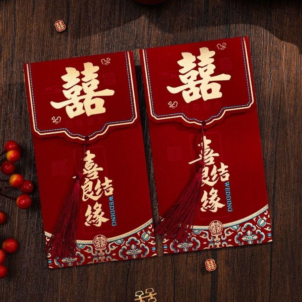 Hard Paper Chinese Money Envelopes Chinese Horse Year Red Packet Lucky Red Bag Spring Festival