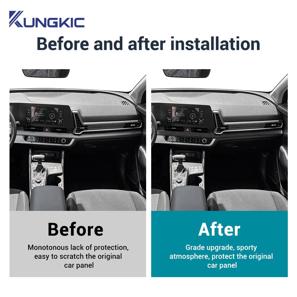 Real Soft Carbon Fiber Sticker For Kia Sportage NQ5 2025 2025 2025 2025 LHD RHD Car Instrument  Strip Panel Interior Accessories