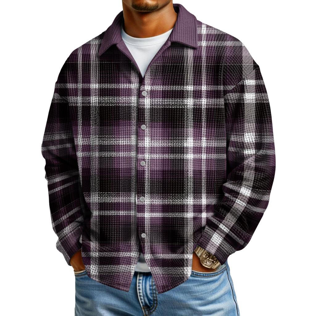 Men's Casual Button-Down Long-Sleeve Shirt