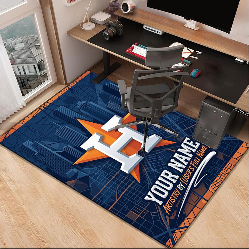 Custom NameHouston basketball Graffiti Carpet, Indoor Rug, Chair Rug, Living Rooms, Doormat Made From Polyester Home Decor Birthday Christmas Gifts