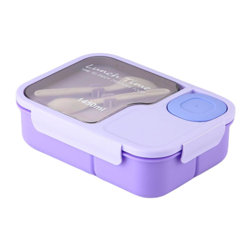 Lunch Box with Compartments and Tableware Leak Proof Food Storage Box for Office Workers Picnic Lunch Box Microwave Oven Heating