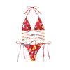 Women's Sexy Multi-Color Digital Print Lace-Up Bikini Swimwear
