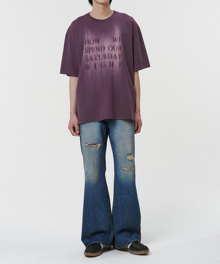 JUAN HOMME Flare Fit Denim Pants (Blue)