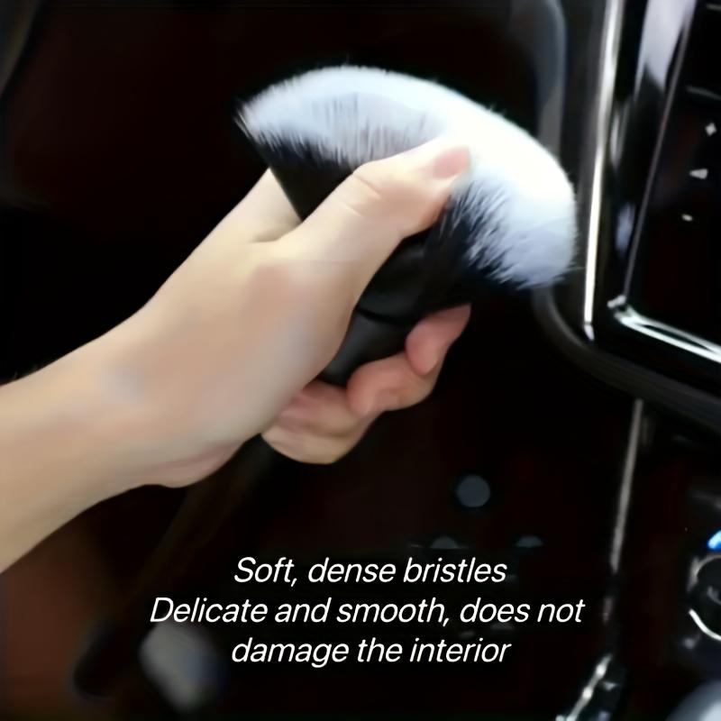 2pcs Soft Bristle Cleaning Brush Dusting Brush, Car Interior Cleaning Tool, Auto Detail Brush Car Dash Duster Brush