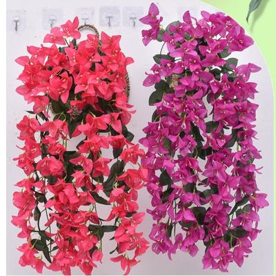 Realistic Faux Bougainvillea Fake Silk UV Resistant Artificial Flowers Plant Long Trailing Summer Decoration Bougainvillea Vines