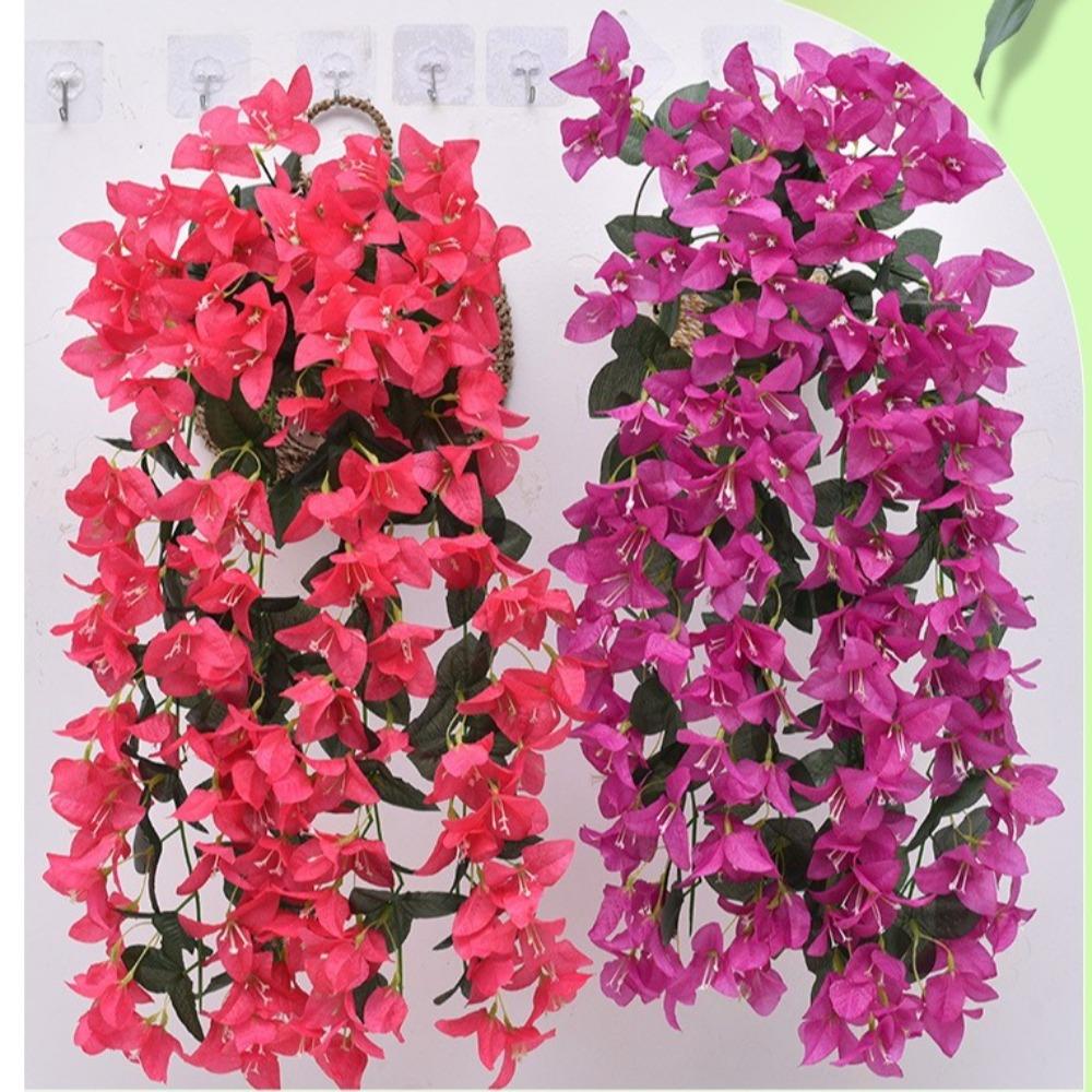 Realistic Faux Bougainvillea Fake Silk UV Resistant Artificial Flowers Plant Long Trailing Summer Decoration Bougainvillea Vines