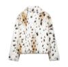 Europe, America, autumn and winter Mao Mao environmental protection artificial hair fox hair leopard print fur coat women's short jacket coat