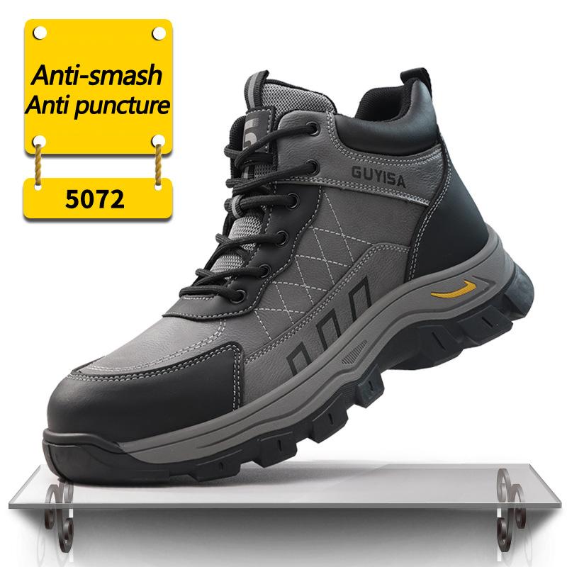 

latest Indestructible shoes Work Boots Men Safety Shoes Waterproof Security Boots Puncture-Proof Protection Steel toe shoes Men 38