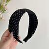 Retro Polka Dot Wide Edge Headband Wide-Edge Retro Style Polka Dot Headband Black White Hair Hoop Hair Accessories