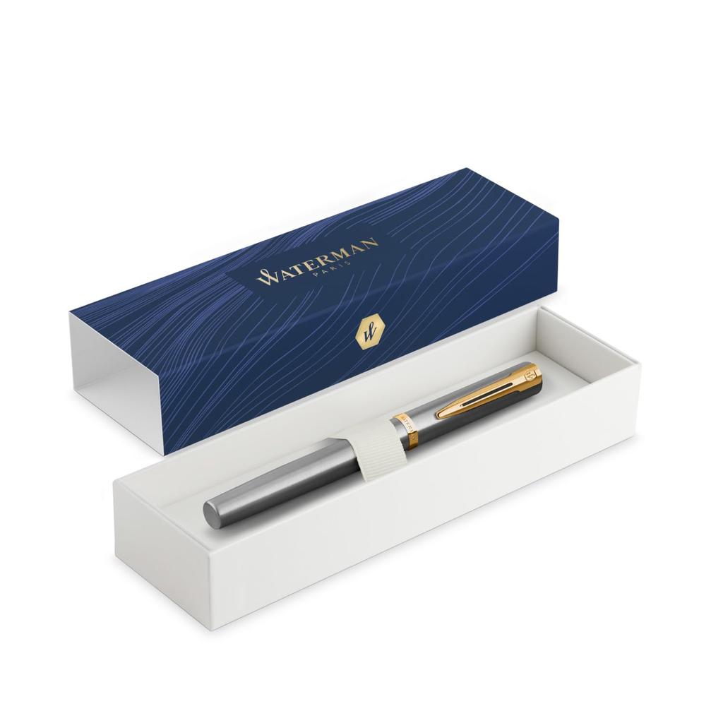 WATERMAN Impression Stainless Steel GT Fountain Fine Gift Luxury 2225517 Pen, Nib, Boxed, Gift,