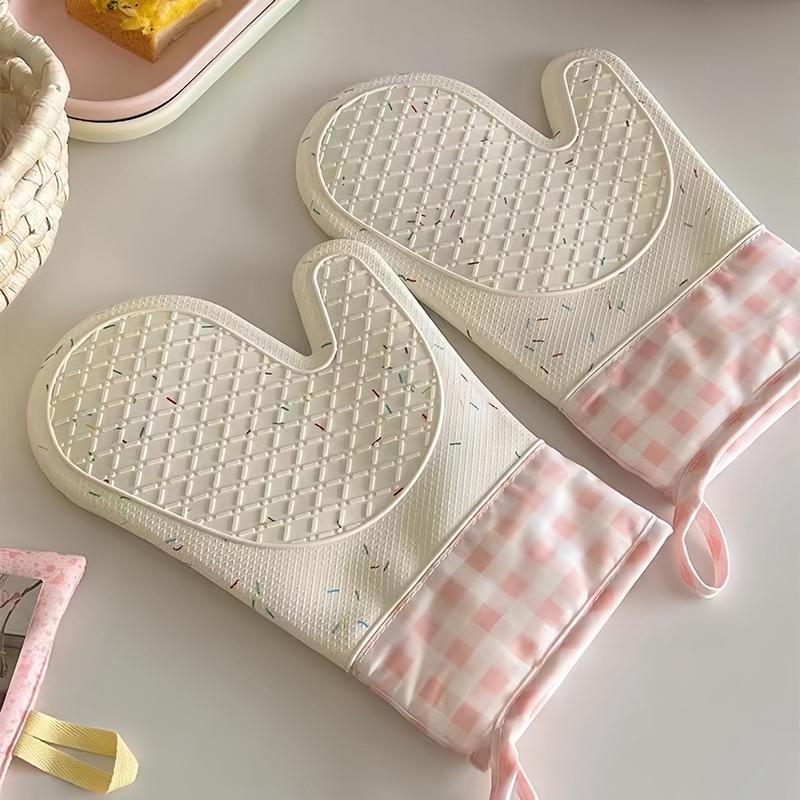 Roztomilé silikonové kuchyňské rukavice na jednoruční rukavice Izolace tepelně odolné rukavice do trouby Mikrovlnné rukavice Nástroje na pečení