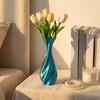 3D Printed Vase, Twisted Flower Vase, Minimalist Flower Arrangement Holders, Elegant Home Decor for Living Room Bedroom Study Table Display