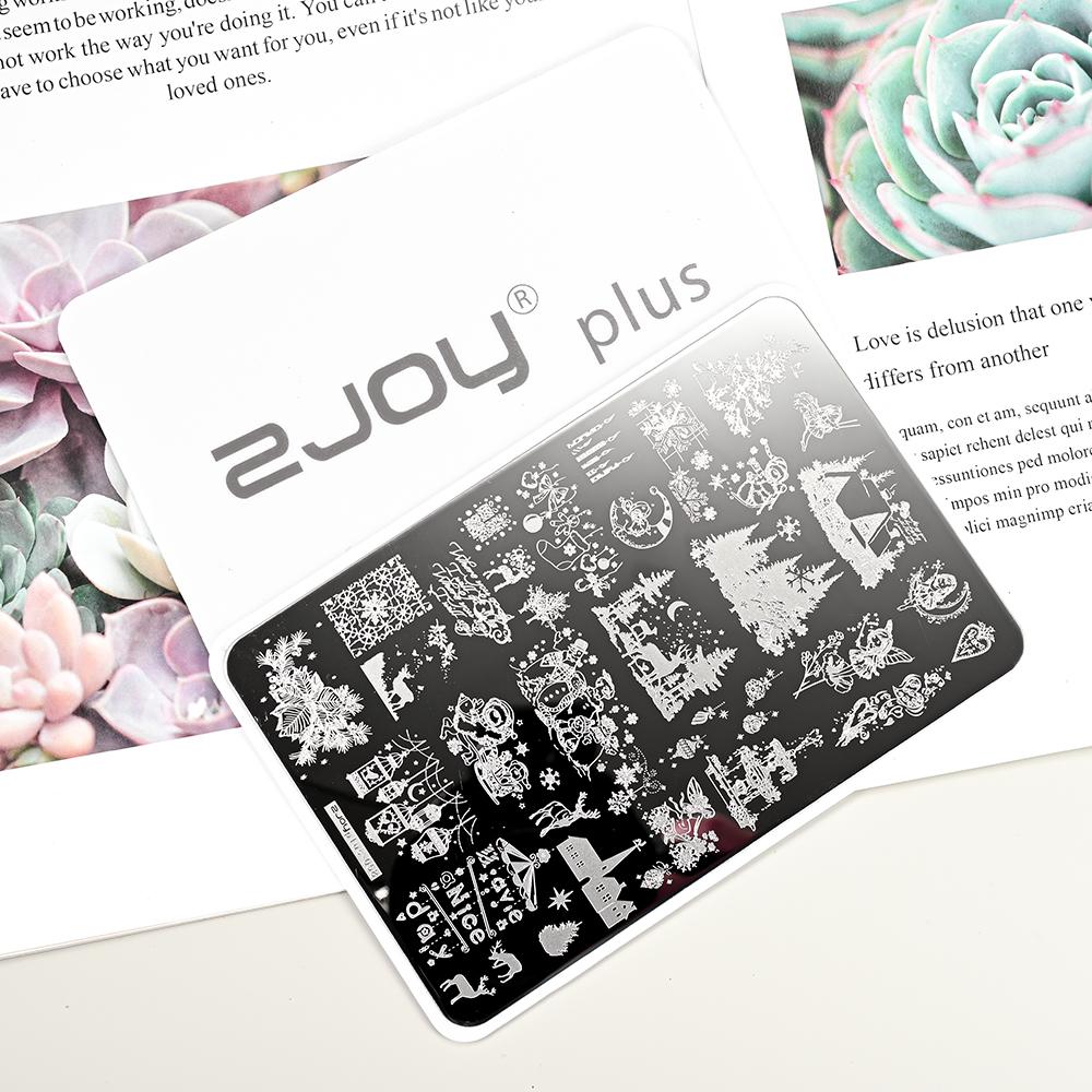 Destičky na ražení nehtů Zimní linky svetru s pruhovaným vzorem Šablony na nehty DIY geometrický kostkovaný design nehtová deska Obrázek Decoratio