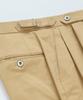 BELLIEF Cotton Adjust Double Pleats Relaxed Chino Pants (Beige)
