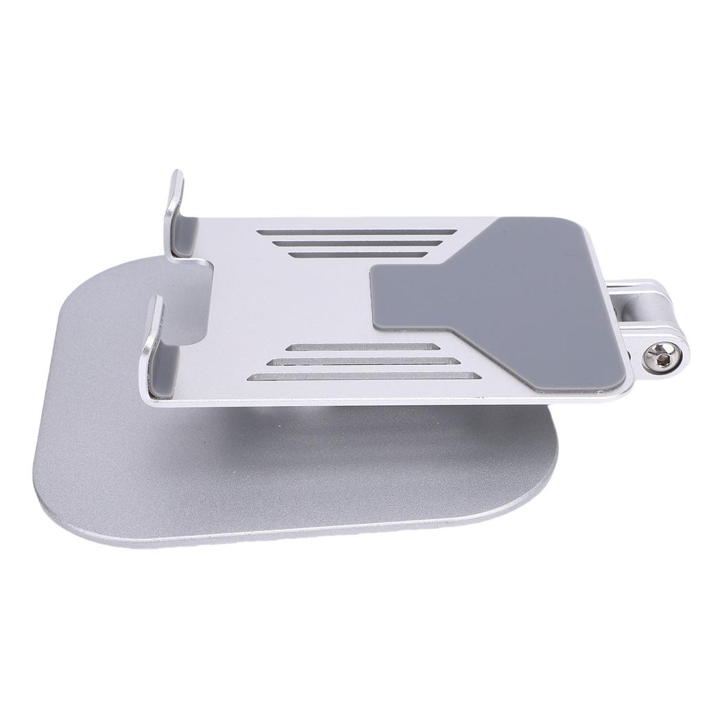 Desk Tablet Stand Adjustable Foldable 360 degrees  Rotating Metal Desk Tablet Holder for Cell Phone Silver