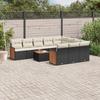 VidaXL Garden Lounge Set with Cushions 11 Pcs, Patio Sofas, Patio Furniture Set, Outdoor Furniture, Black 3228023