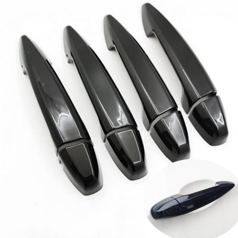 Car Decoration Door Handle Cover For BMW X5 2014-2018 X6 2015- Carbon Fiber Silver Black Cars Accessories Exterior Styling