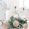 Xmas Ball Ornament Glass Hanging Xmas Tree Glitter Sequin Ball Decoration for Holiday Party Home Decor