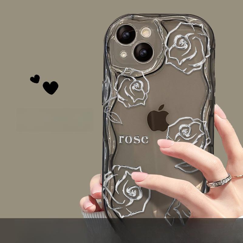 Suitable for Huawei P60 Mobile Phone Case Mate50pro Transparent Full Screen Rose Honor 80/70 Full Cover Anti-fall Soft Shell