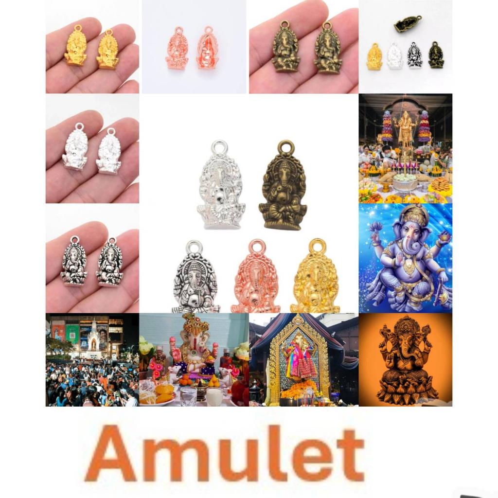 Hinduizm Ganesha Bóg z Głową Słonia Naszyjniki Wisiorek Potężny Amulet Sukcesu Błogosławieństwa Biżuteria Vintage Akcesoria Prezenty