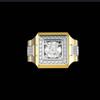 Hot Sale Popular Inlaid Crystal Wide Face Watch Style Men's Ring Banquet Business Male Ring  Size 6-13