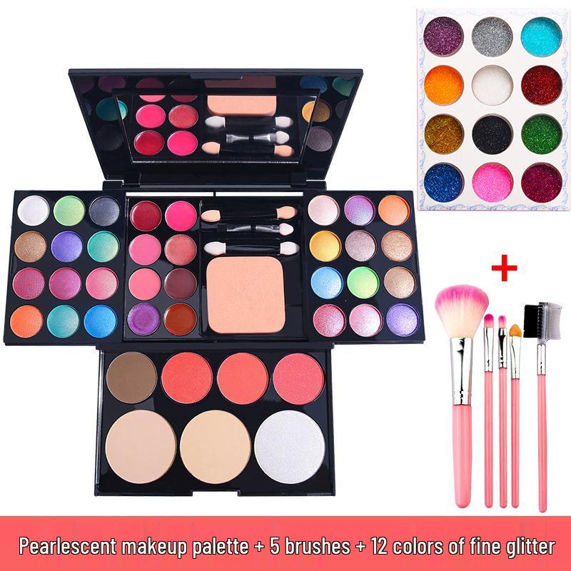 39-Color Eyeshadow Palette & Makeup Set: Beginner-Friendly Blush, Powder, Lipstick Combo