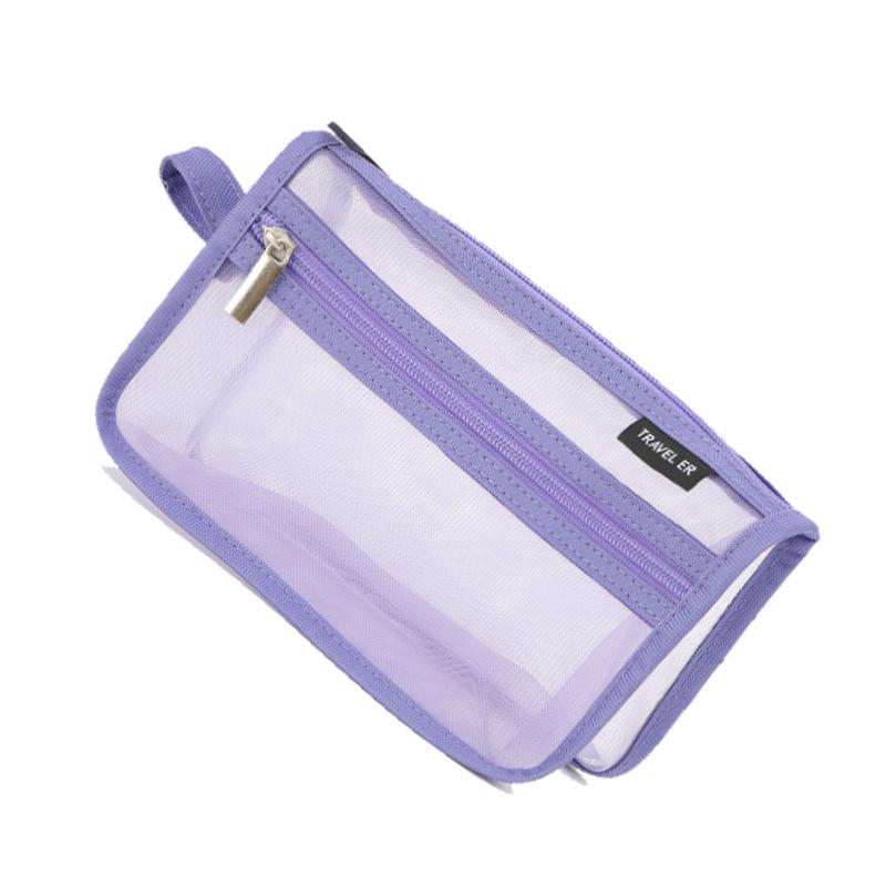 Stylish Large Capacity Pencil Case for Men - Durable and Simple Office Stationery Storage Bag
