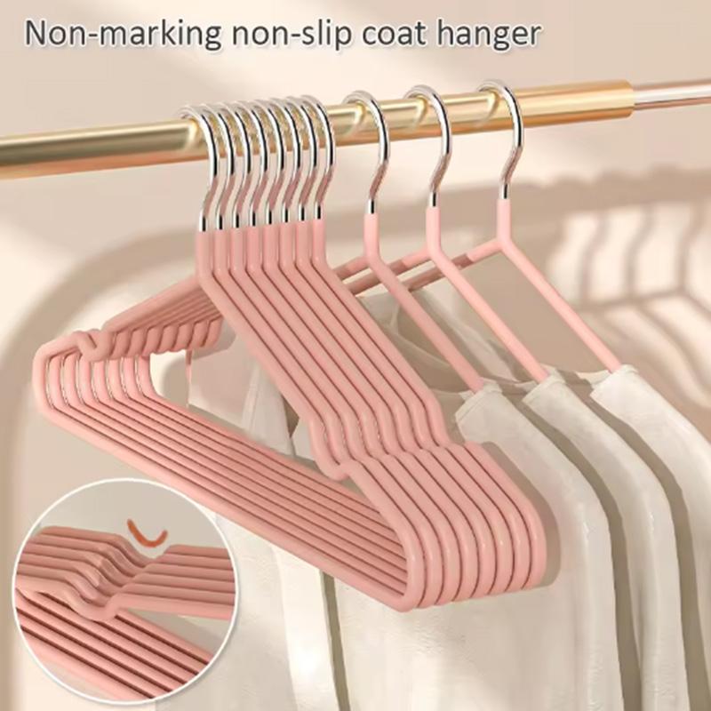 Non-Slip Coated Metal Suit Coat Hangers Heavy Duty Clothes Hangers Metal Shirt Jacket Hanger with Round Notches for Dress