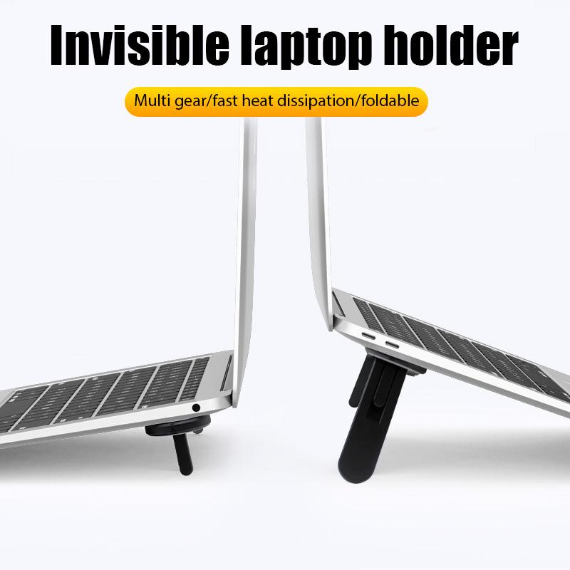 Foldable Desktop Laptop Invisible Stand Cooling Plastic Bracket Portable Base Holder Height Adjustable Laptop Tablet Support