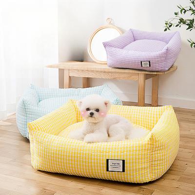 Korean Checkered Dog Kennel for Small and Medium-sized Dogs Teddy Bichon All-season Dog Bed Cat Kennel Deep Sleep Pet Kennel
