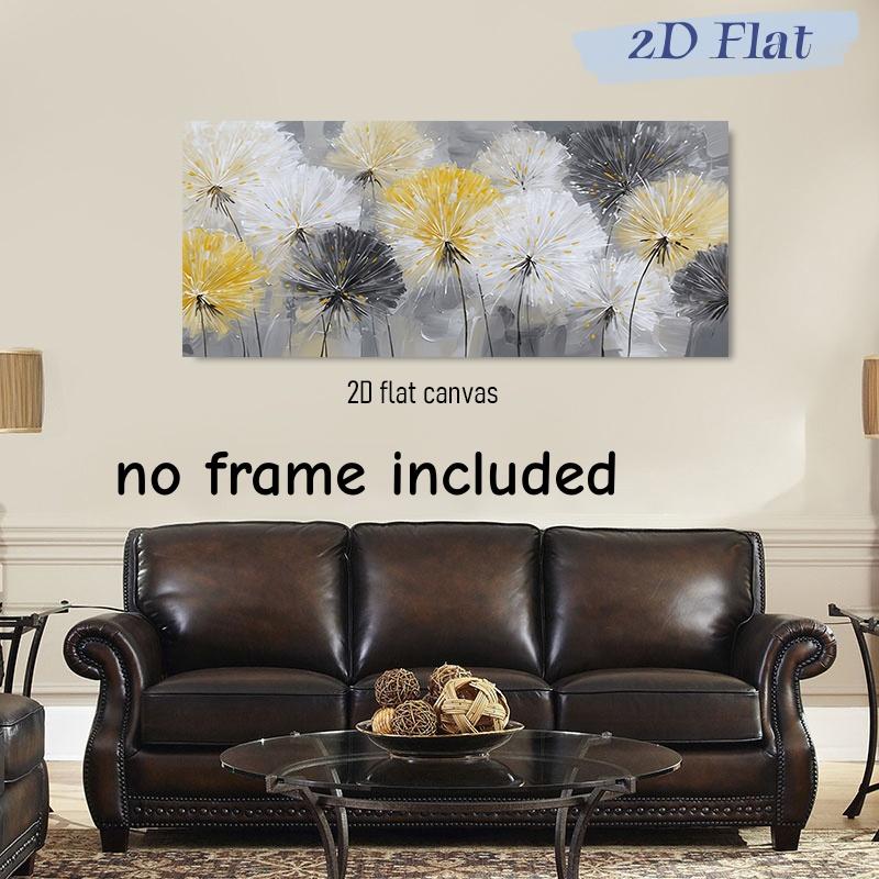 

1pcs Modern Simple Dandelion Abstract Canvas Painting Living Room Sofa Background Wall Decoration Painting Bedroom Dining Room F (as the picture,50x100cm No Frame)