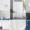 High Clear Shower Curtain Waterproof Transparent Curtains Liner Mildew PEVA Bath Curtains With Hooks Home PEVA Bathroom Decor
