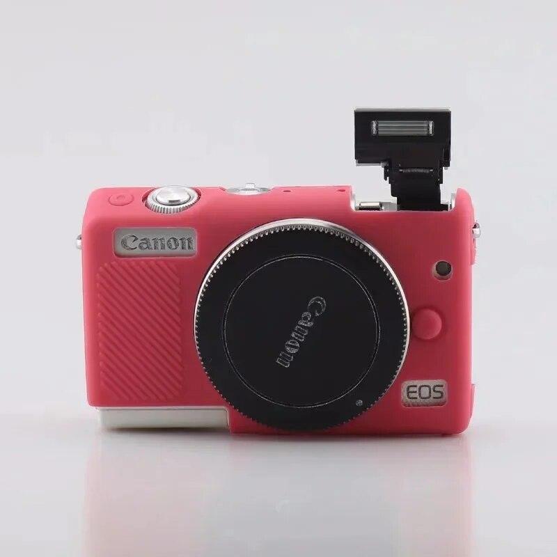 

М який силіконовий чохол для камери Canon EOS M100 M200 Body Protective Case рожевий червоний колір