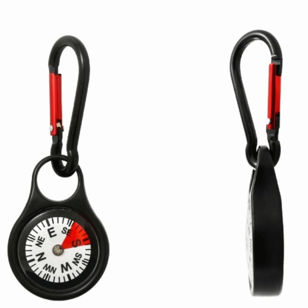 Spring Loaded Carabiner Clip Built-in Compass Key Carabiner Portable Climbing Hook Daily