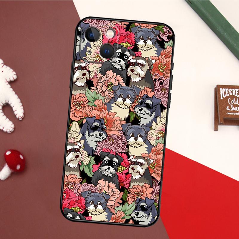 Schnauzer Puppy Dog Case For iPhone 13 Pro Max 16 15 11 12 14 17 Pro Max mini 15 16 Plus 16e 17 Air Back Cover