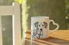 Dalmatian, Carriage Dog, Spotted Coach Dog - Cup with a Dog, Adorable Cup with a Heart-shaped Handle, Universal Gift from the Art-Dog Brand