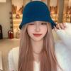 Wool Bucket Hat for Women Korean Style Retro Fashion Versatile Waffle Basin Hat Autumn and Winter Warm Knitted Bucket Hat