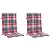 Low Back Chair Cushions for Garden Chairs 2 Pcs 100 X 50 X 3 Cm