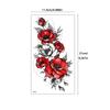Florals Fake Tattoo Rose Flowers Temporary Tattoos 2 Sheets For Women Girls Watercolor Waterproof  Accessories
