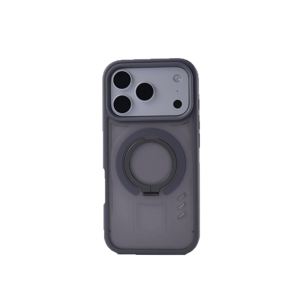 iPhone 17 Pro Max Magnetic Ring Stand Case with Skin-Feel Cover