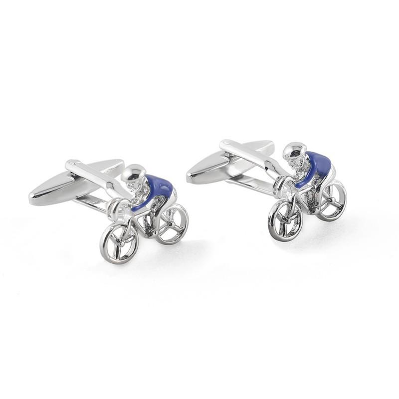 Bicycle Race Style Full Copper Metal Cufflinks Men's Shirt