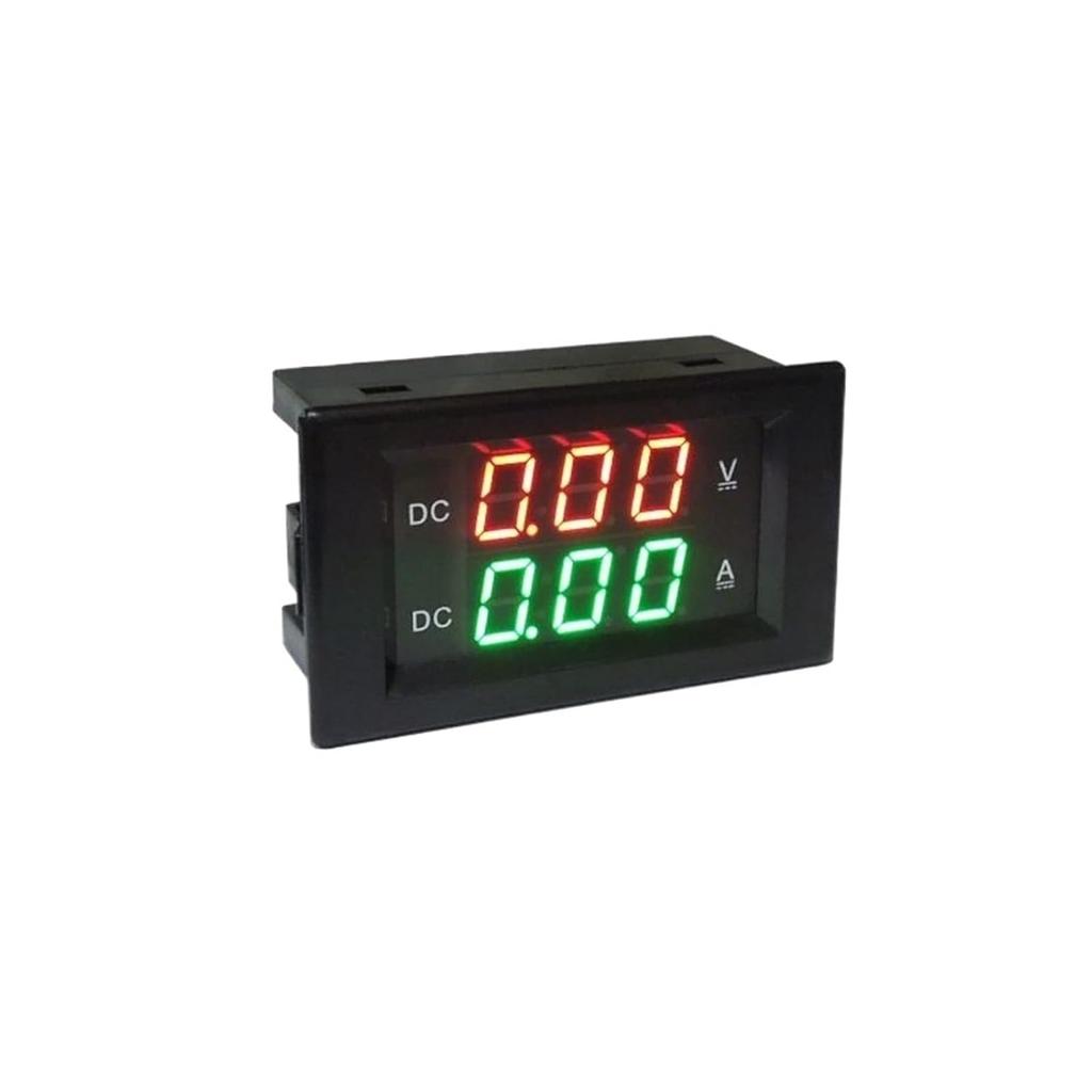 DC 0-999mA DC99.9mA DC9.99mA DC Voltage Current Meter Ampere Meter DC0-100V 300V 600V LED DC Volt Amp Panel Meter Voltage Tester (Color : Black