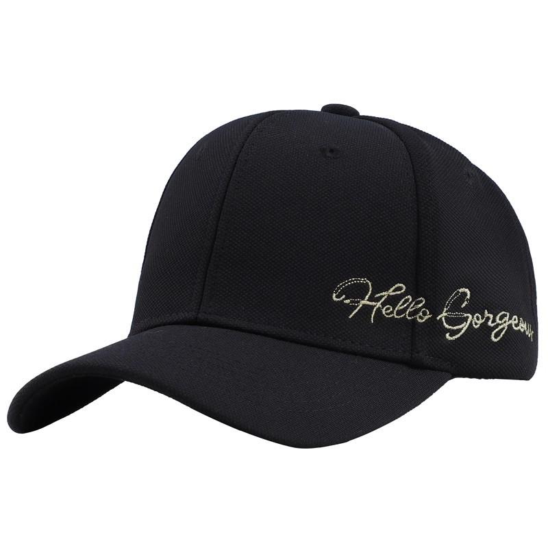 Czarna czapka z daszkiem w koreańskim stylu: Wszechstronny damski kapelusz przeciwsłoneczny z haftowanym napisem - Idealny na wiosnę i jesień