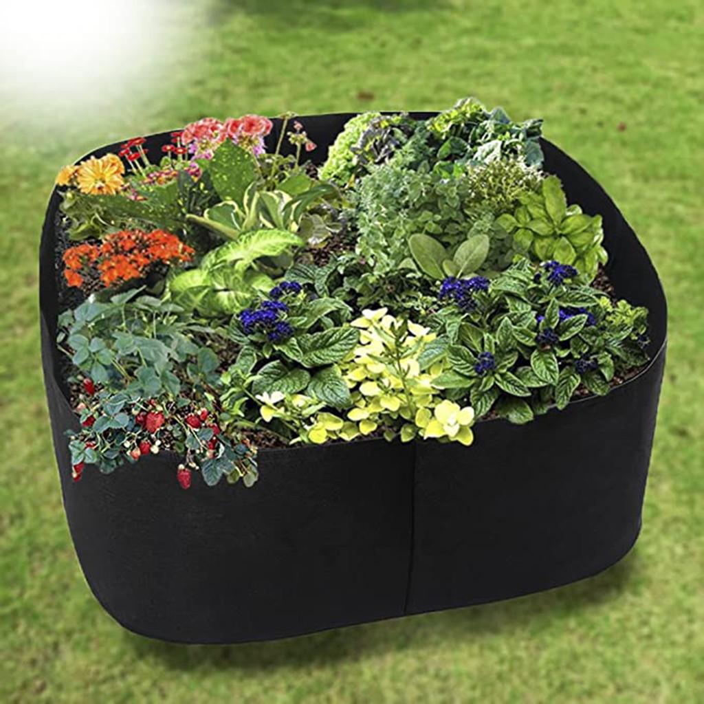 

Fabric Raised Garden Bed Rectangle Breathable Planting Container Growth Bag чёрный