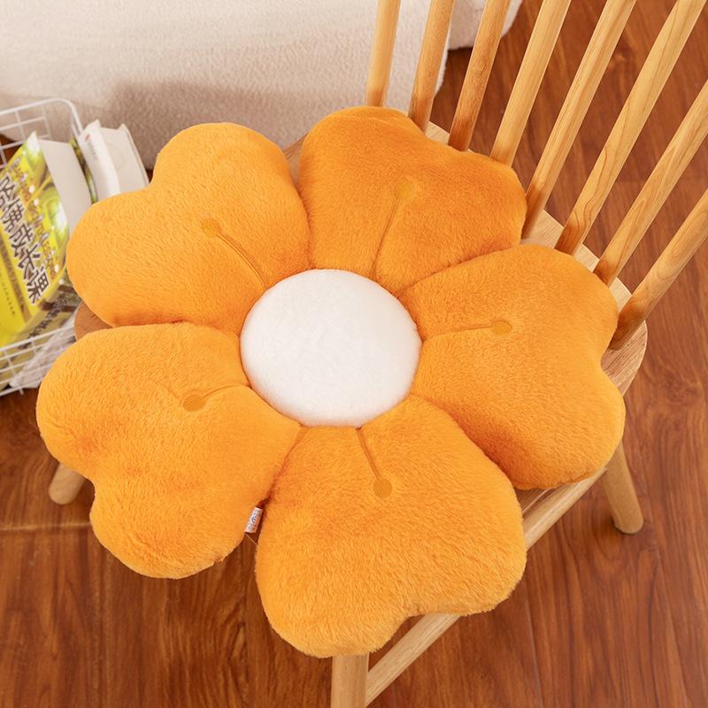 Plush Pillow Comfortable Daisy Flower Shaped - Cute Decorative Pad for Bed and Sofa, Soft Polyester Fabric