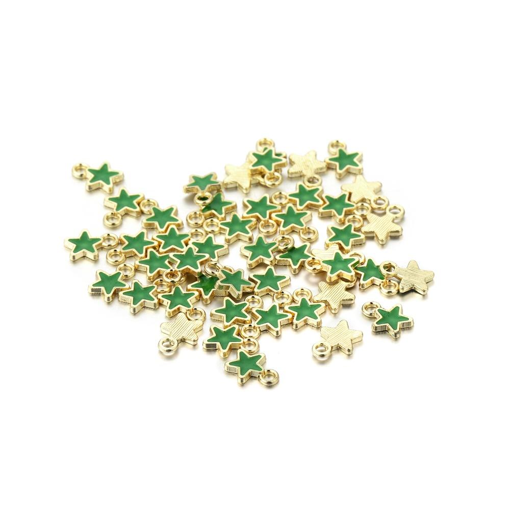 50Pcs/lot Mini Stars Gifts for Girl Pendant Charms Women For DIY Earrings Necklaces Jewelry Making Findings