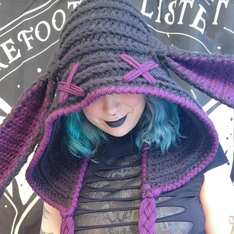 

Новая шерстяная шапка с капюшоном Rivet Hood Funny Skull Baclava для защиты шеи на осень и зиму adult 57-59cm