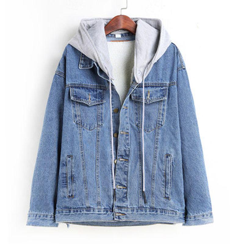 Giacca invernale in denim da donna stile coreano - Larga, Ispessita, Foderata in velluto, Aderente, Versatile, Elegante, Top di media lunghezza