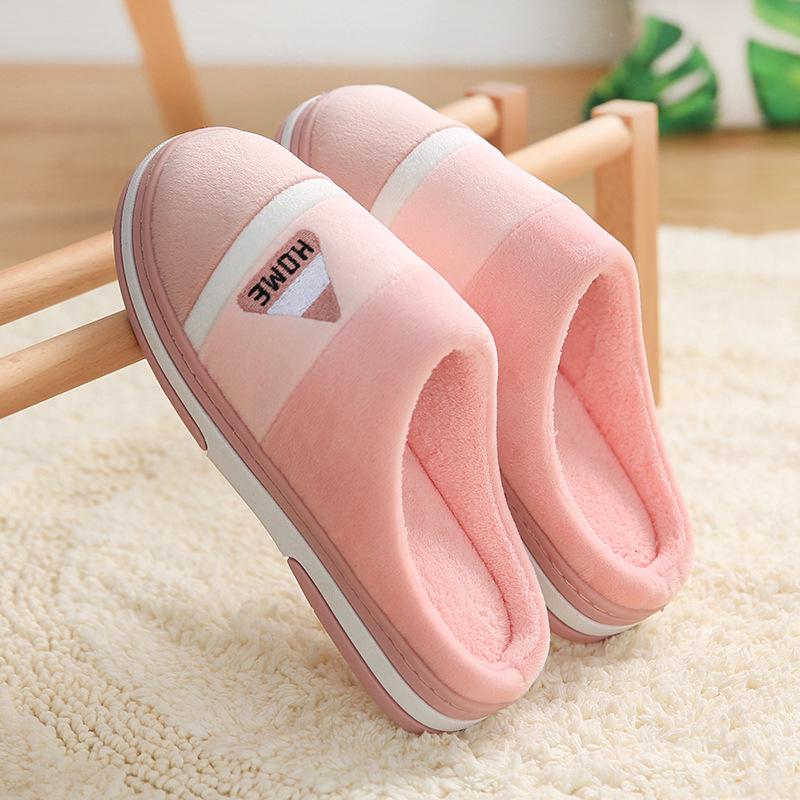Men's and Women's Non-Slip Thick-Soled Cotton Slippers – Cozy Fur for Indoor Use In Autumn and Winter